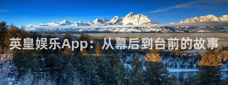 长运平台4注册：英皇娱乐App：从幕后到台前的故事
